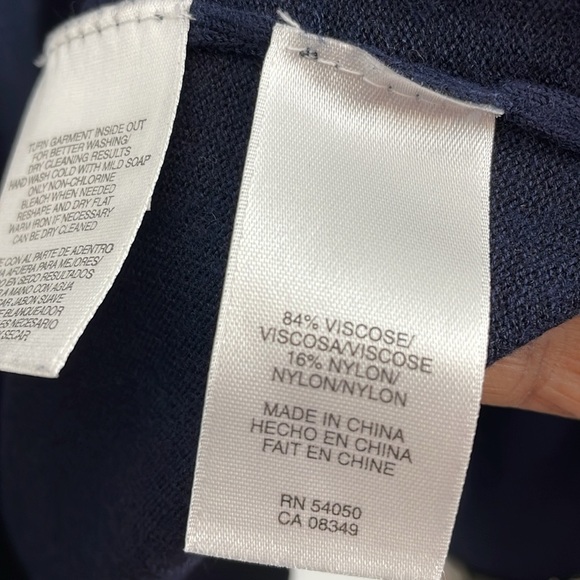 Jones New York Open Cardigan Sweater Womens M Stretch Long Sleeve Viscose Blend - Picture 7 of 8